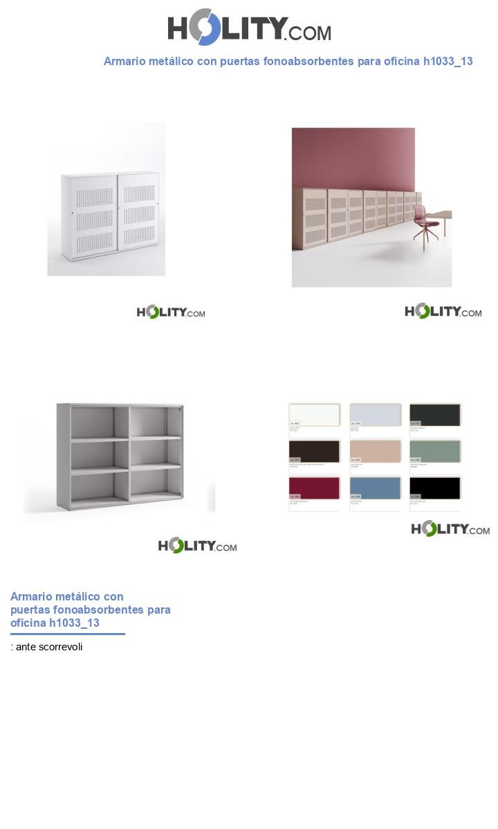 Armario metálico con puertas fonoabsorbentes para oficina h1033_13