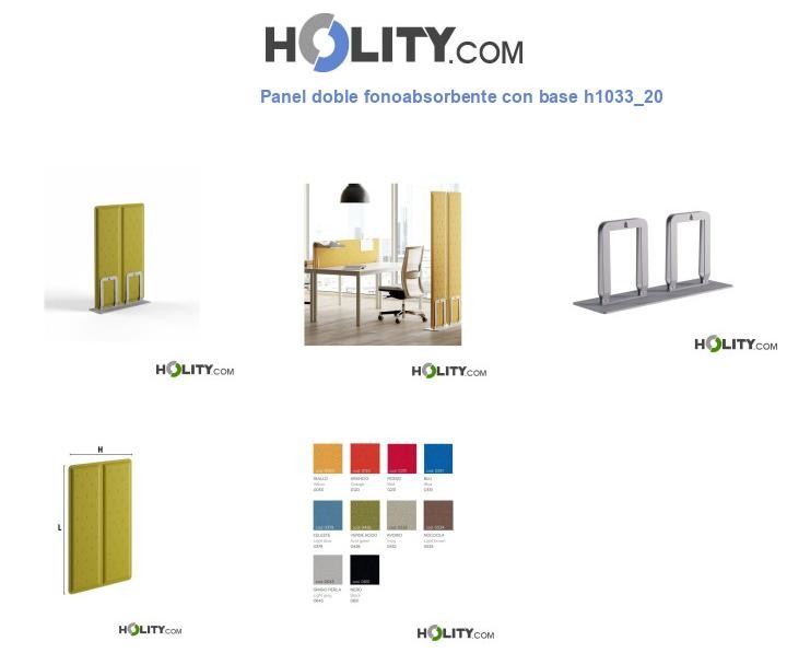 Panel doble fonoabsorbente con base h1033_20