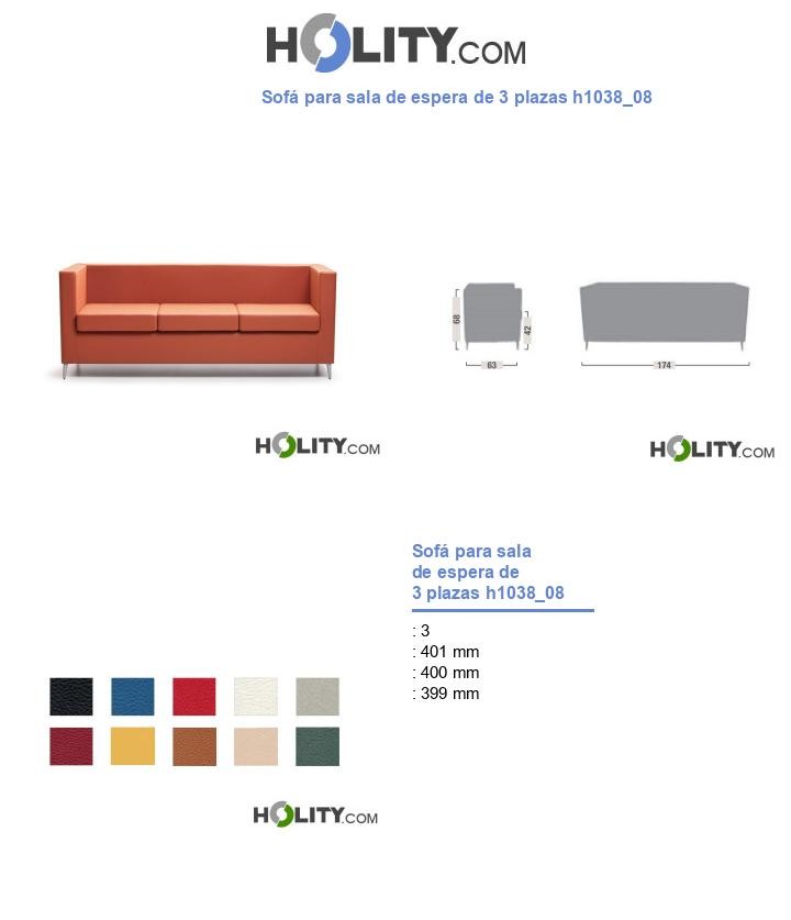 Sofá para sala de espera de 3 plazas h1038_08