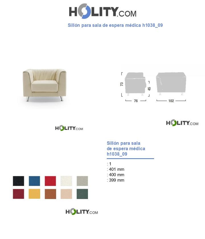 Sillón para sala de espera médica h1038_09