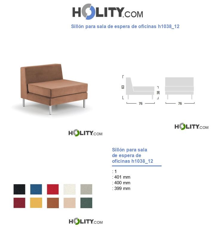 Sillón para sala de espera de oficinas h1038_12