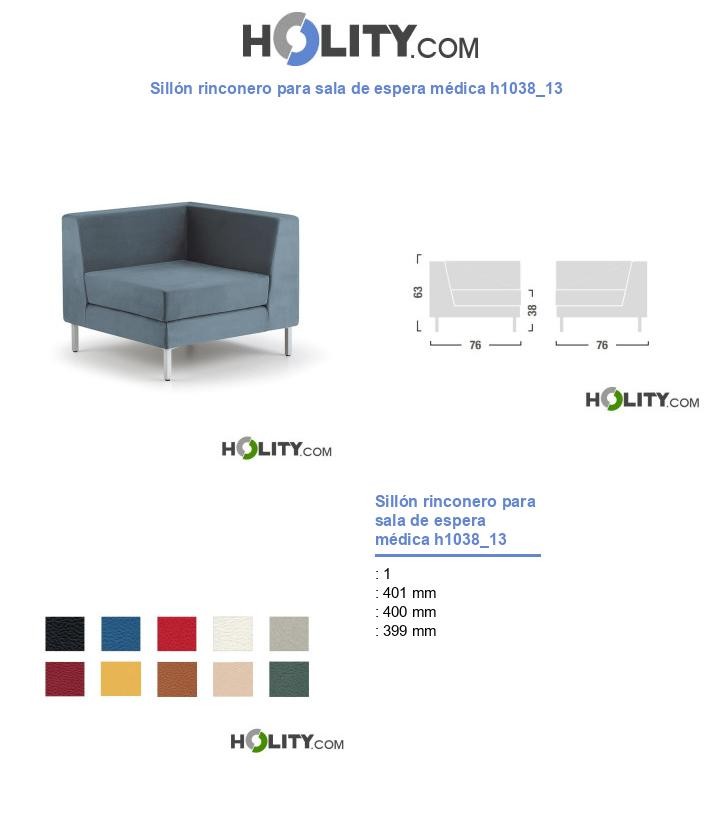 Sillón rinconero para sala de espera médica h1038_13