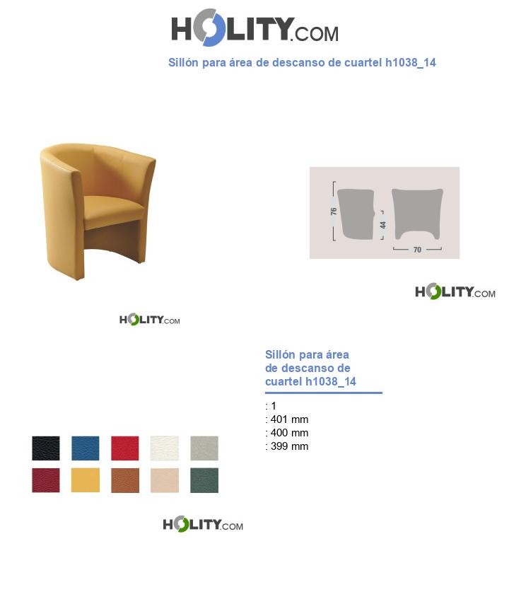 Sillón para área de descanso de cuartel h1038_14
