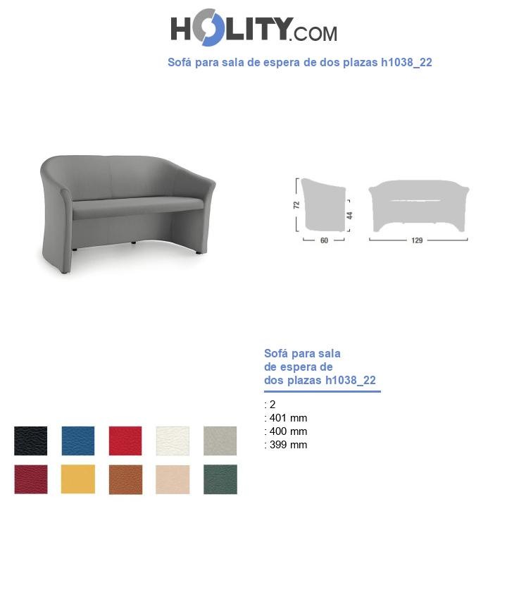 Sofá para sala de espera de dos plazas h1038_22