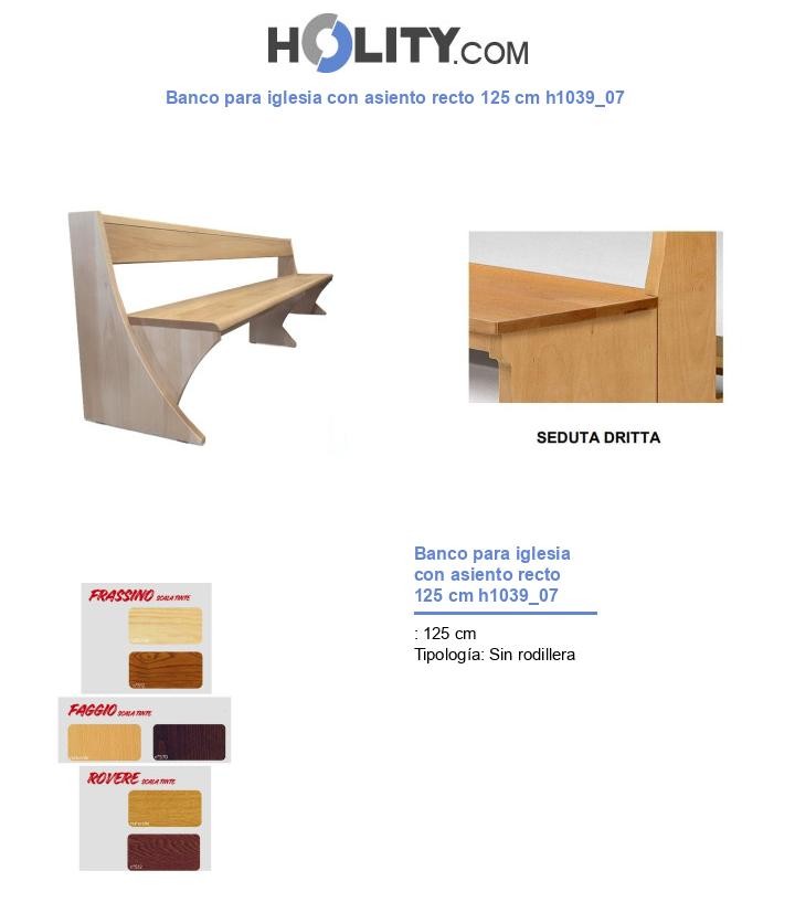 Banco para iglesia con asiento recto 125 cm h1039_07