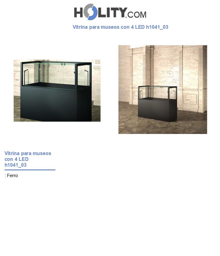 Vitrina para museos con 4 LED h1041_03