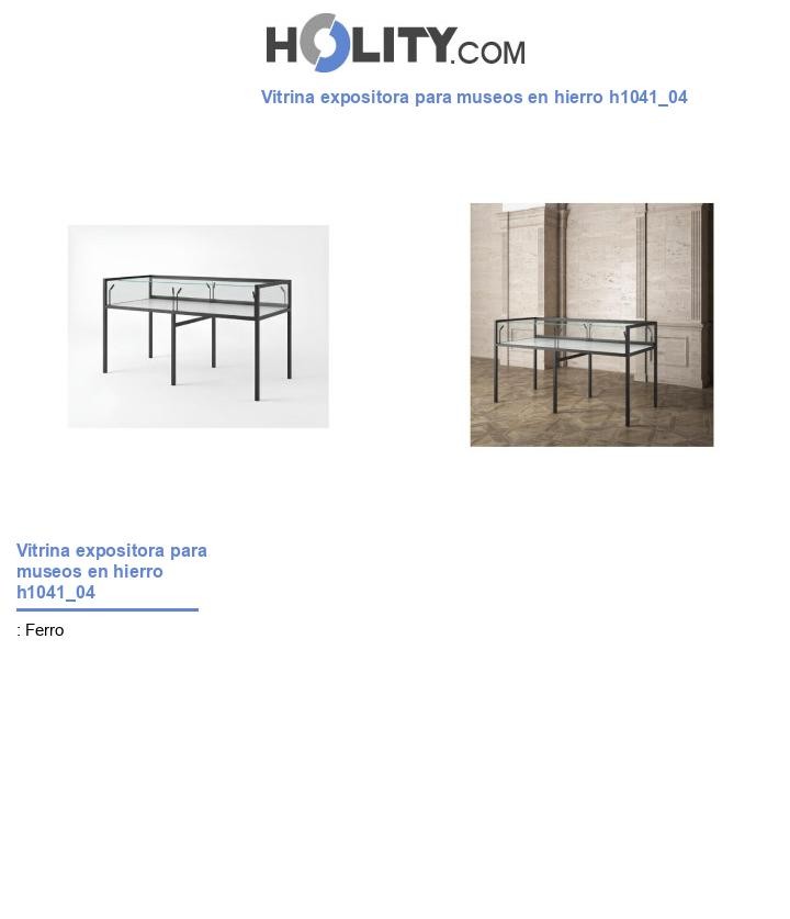 Vitrina expositora para museos en hierro h1041_04