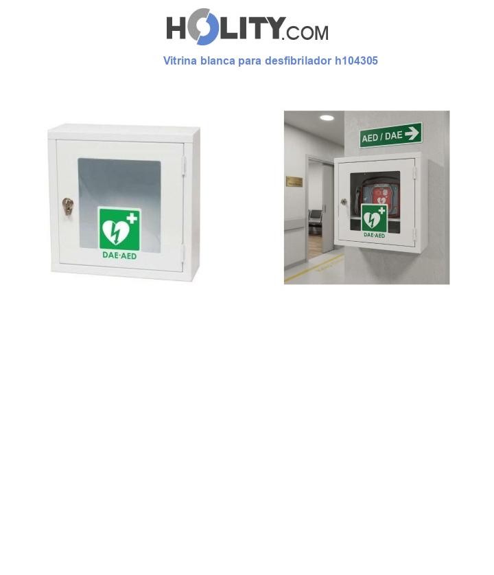 Vitrina blanca para desfibrilador h104305