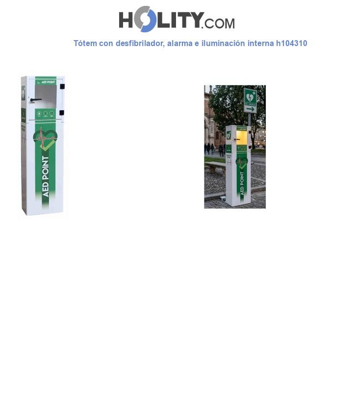 Tótem con desfibrilador, alarma e iluminación interna h104310