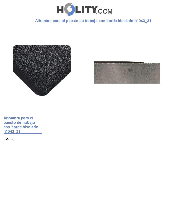 Alfombra para el puesto de trabajo con borde biselado h1043_31