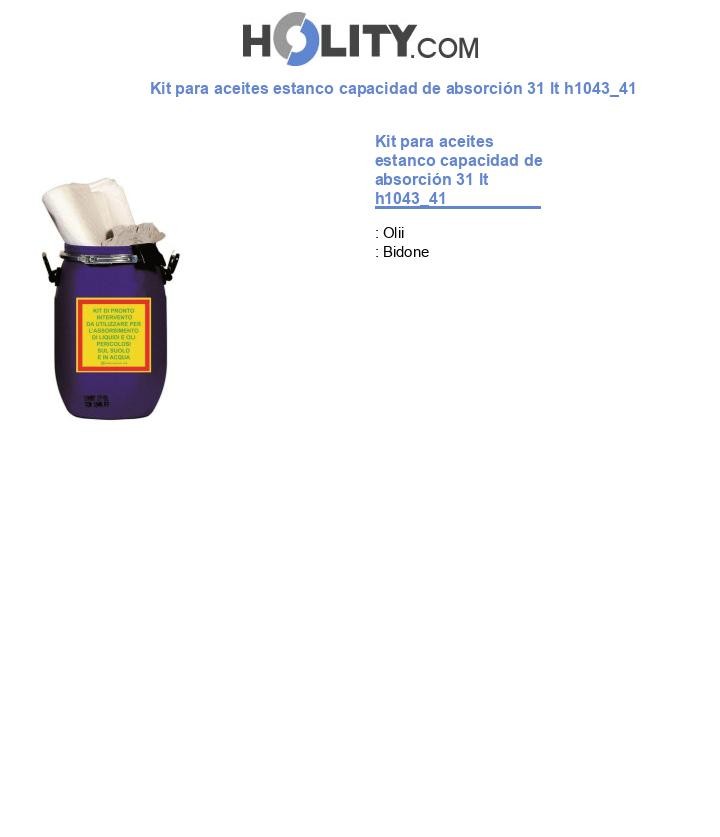 Kit para aceites estanco capacidad de absorción 31 lt h1043_41