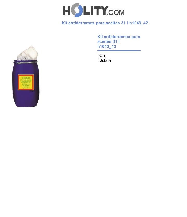 Kit antiderrames para aceites 31 l h1043_42