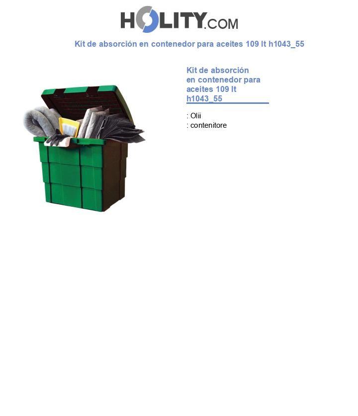 Kit de absorción en contenedor para aceites 109 lt h1043_55