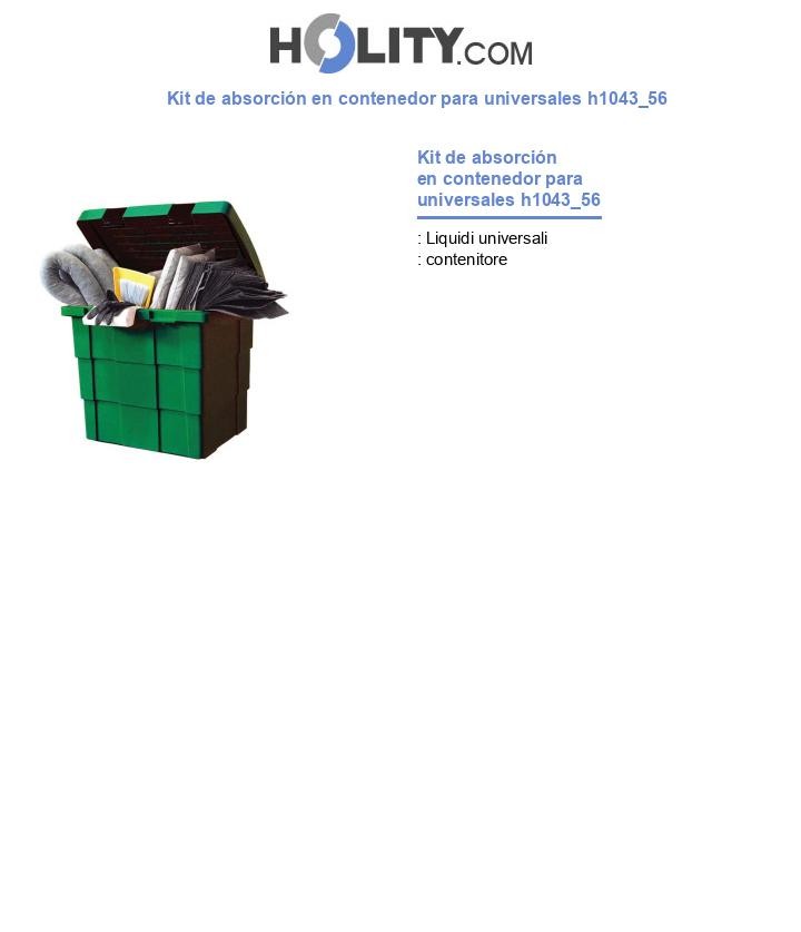 Kit de absorción en contenedor para universales h1043_56