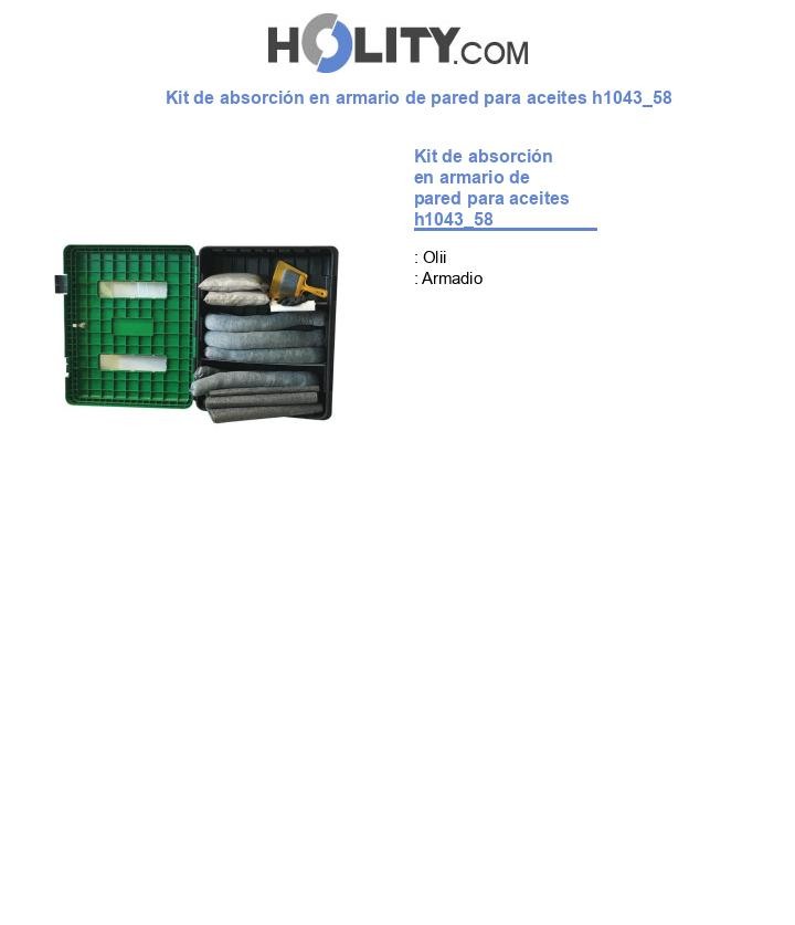 Kit de absorción en armario de pared para aceites h1043_58