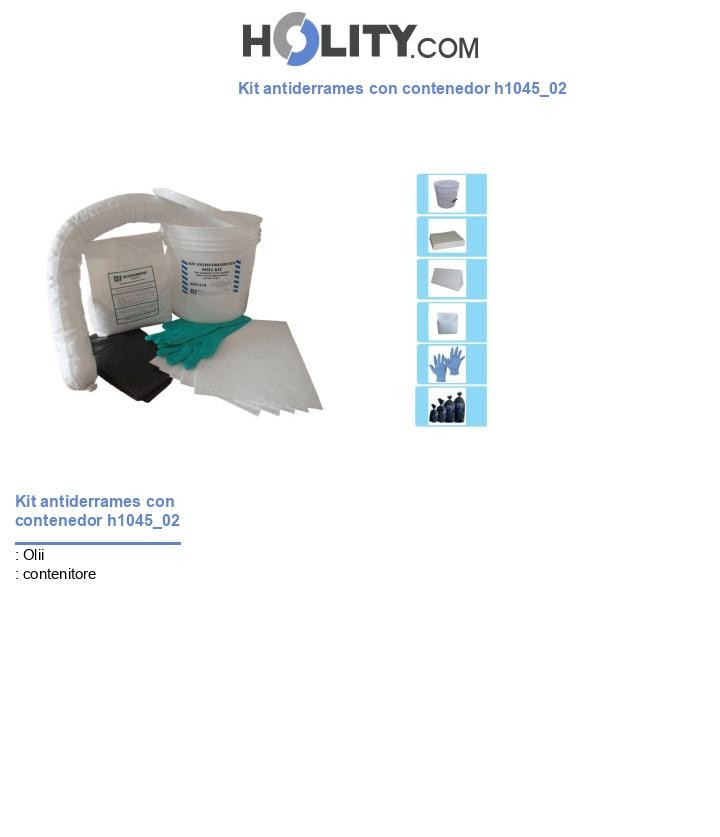 Kit antiderrames con contenedor h1045_02