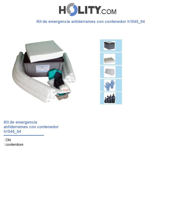 Kit de emergencia antiderrames con contenedor h1045_04