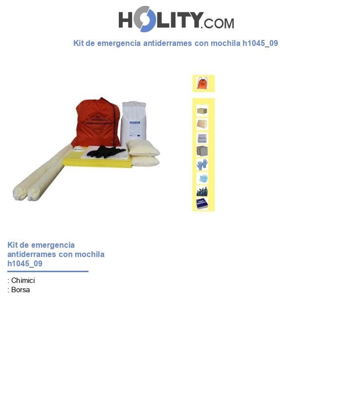 Kit de emergencia antiderrames con mochila h1045_09