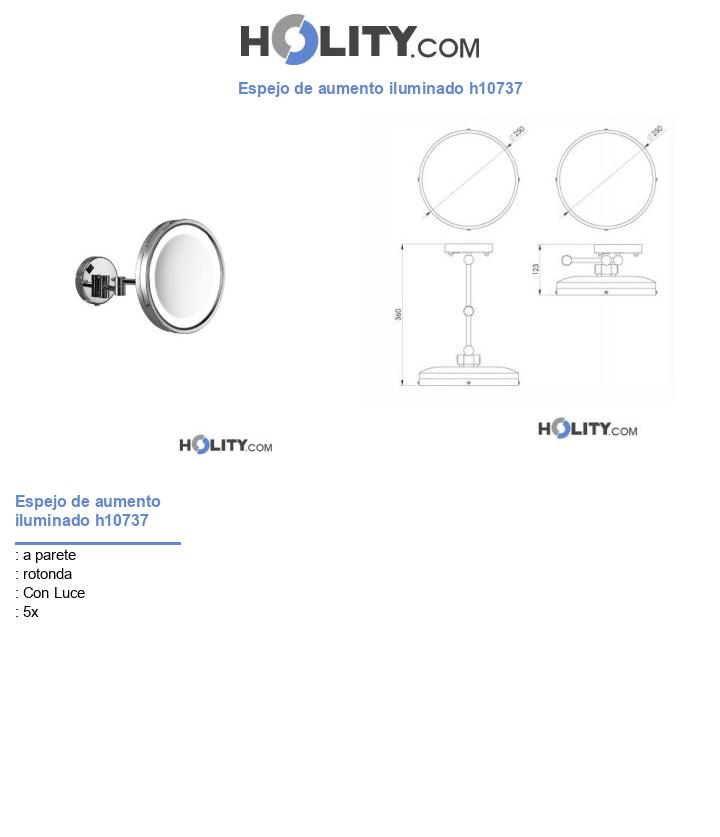 Espejo de aumento iluminado h10737
