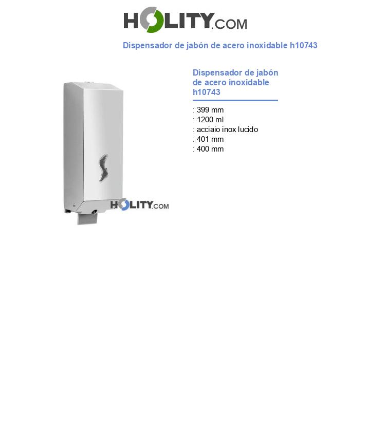 Dispensador de jabón de acero inoxidable h10743