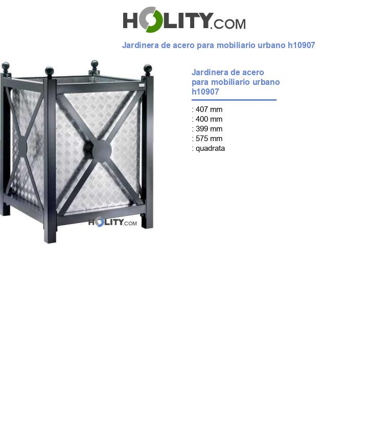 Jardinera de acero para mobiliario urbano h10907