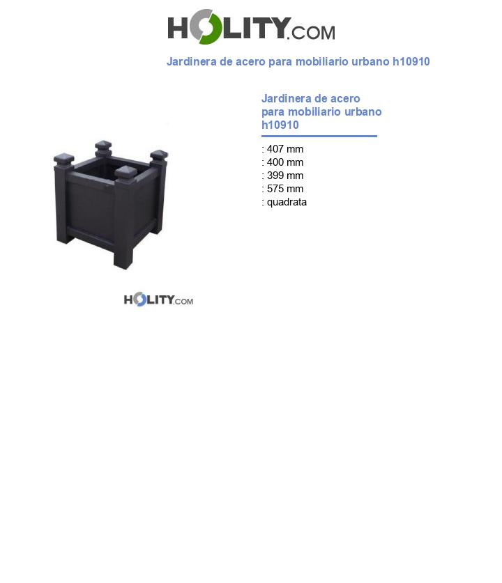 Jardinera de acero para mobiliario urbano h10910