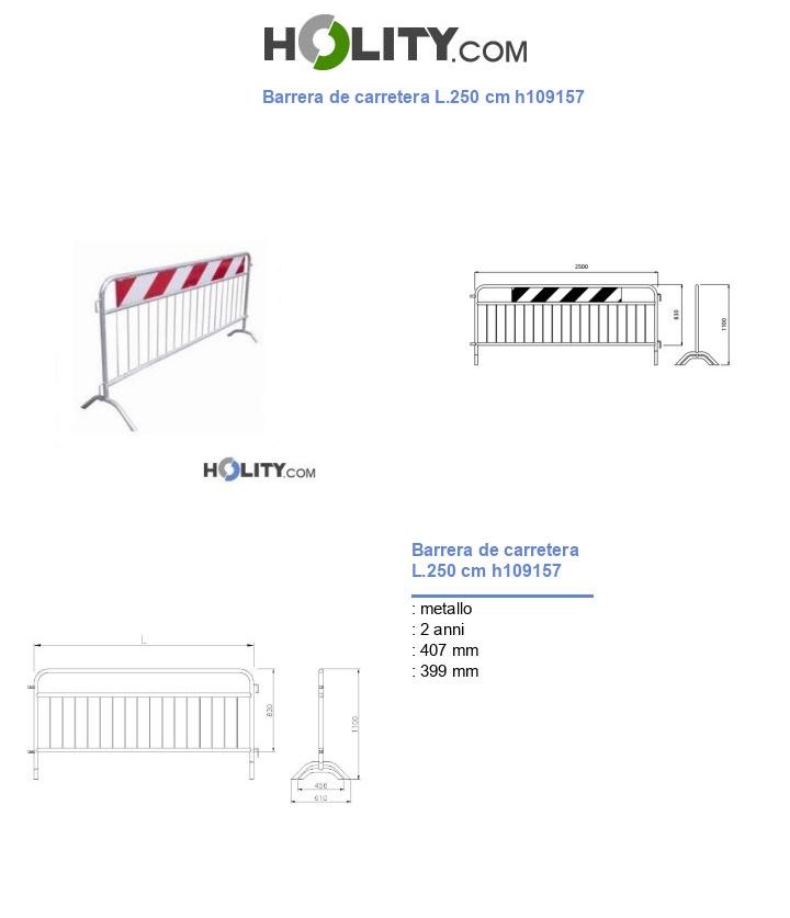 Barrera de carretera L.250 cm h109157