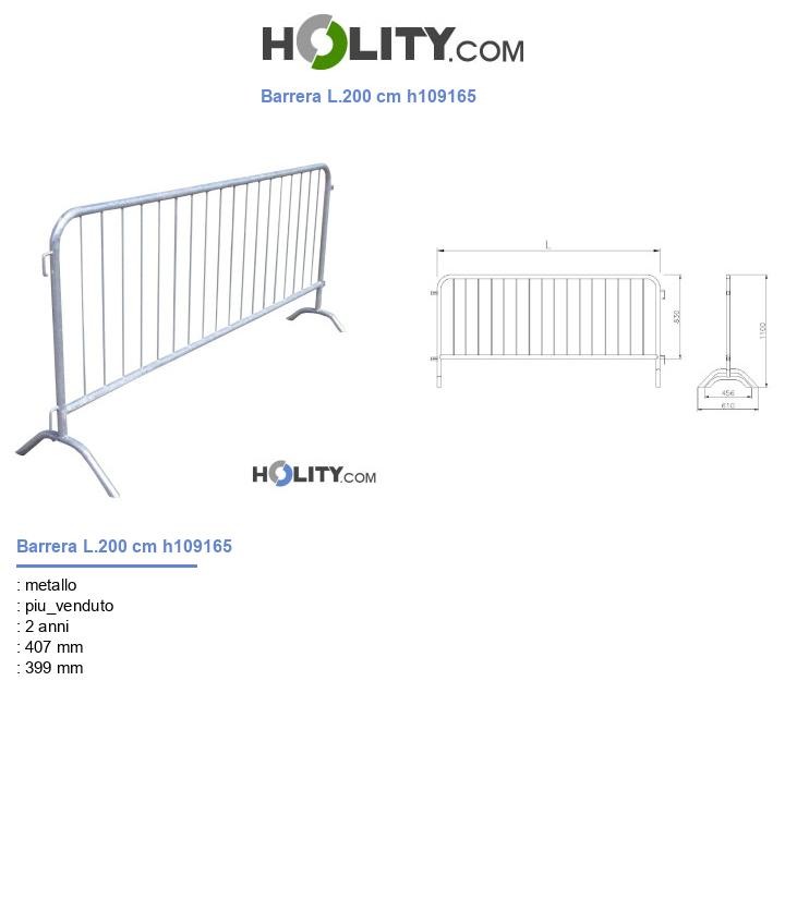 Barrera L.200 cm h109165