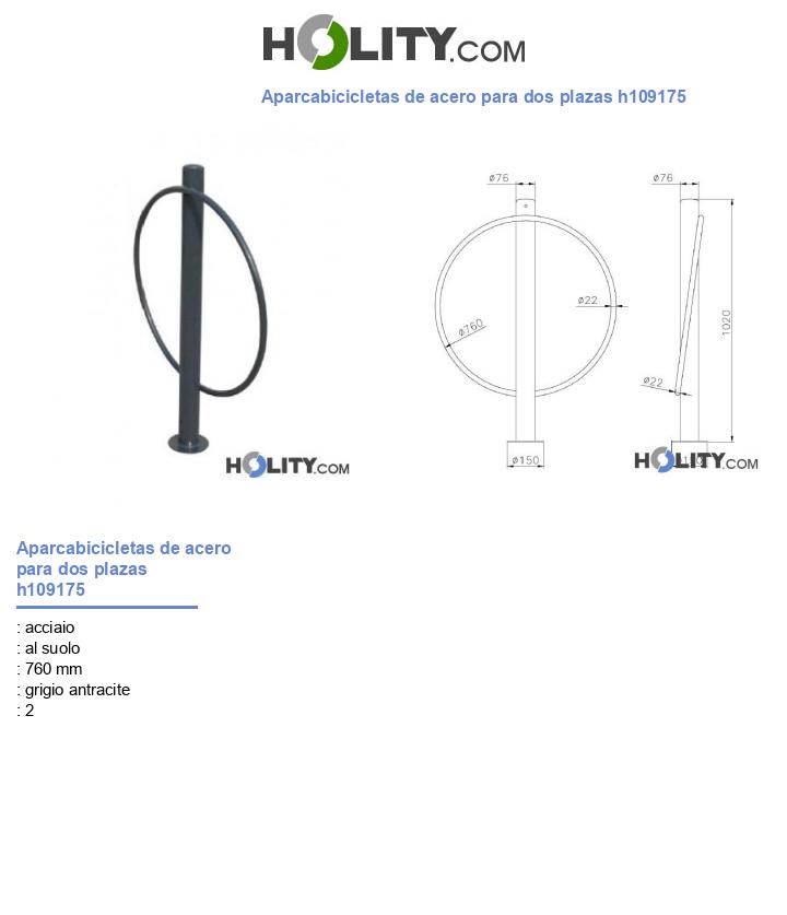 Aparcabicicletas de acero para dos plazas h109175