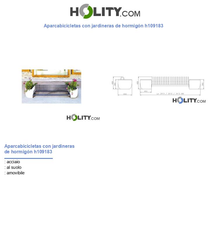 Aparcabicicletas con jardineras de hormigón h109183