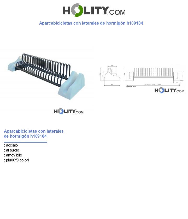 Aparcabicicletas con laterales de hormigón h109184