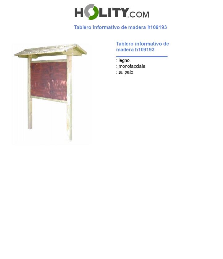 Tablero informativo de madera h109193