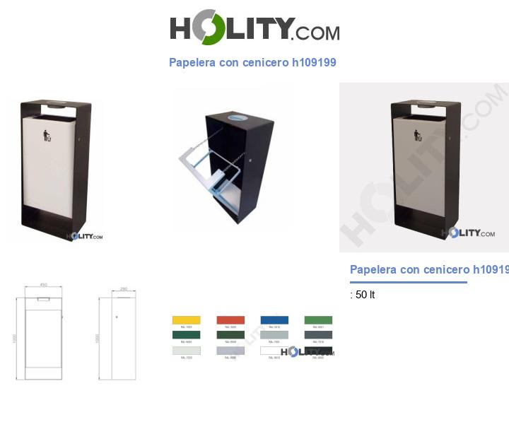 Papelera con cenicero h109199