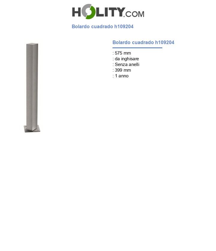 Bolardo cuadrado h109204