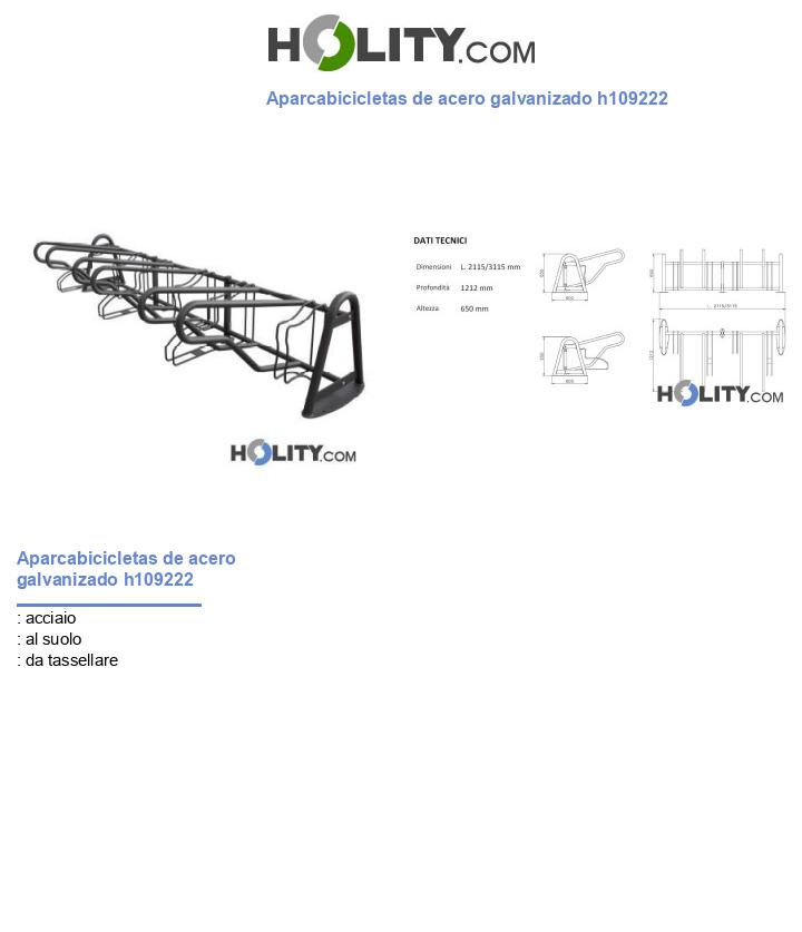 Aparcabicicletas de acero galvanizado h109222