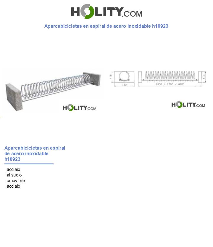 Aparcabicicletas en espiral de acero inoxidable h10923