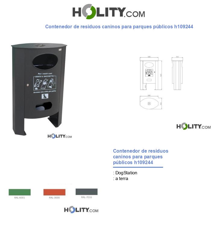 Contenedor de residuos caninos para parques públicos h109244
