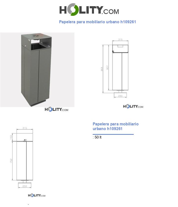Papelera para mobiliario urbano h109261