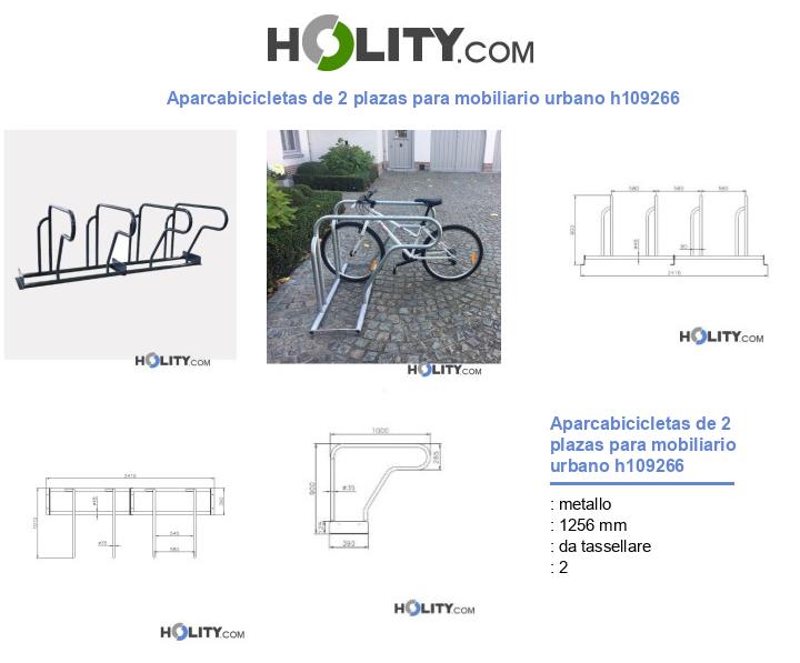 Aparcabicicletas de 2 plazas para mobiliario urbano h109266
