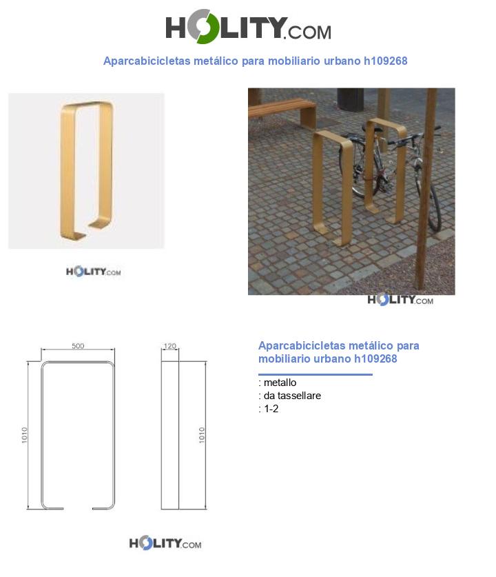 Aparcabicicletas metálico para mobiliario urbano h109268