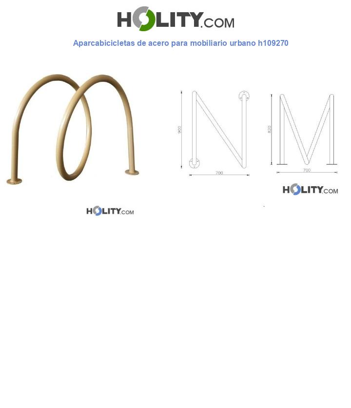 Aparcabicicletas de acero para mobiliario urbano h109270