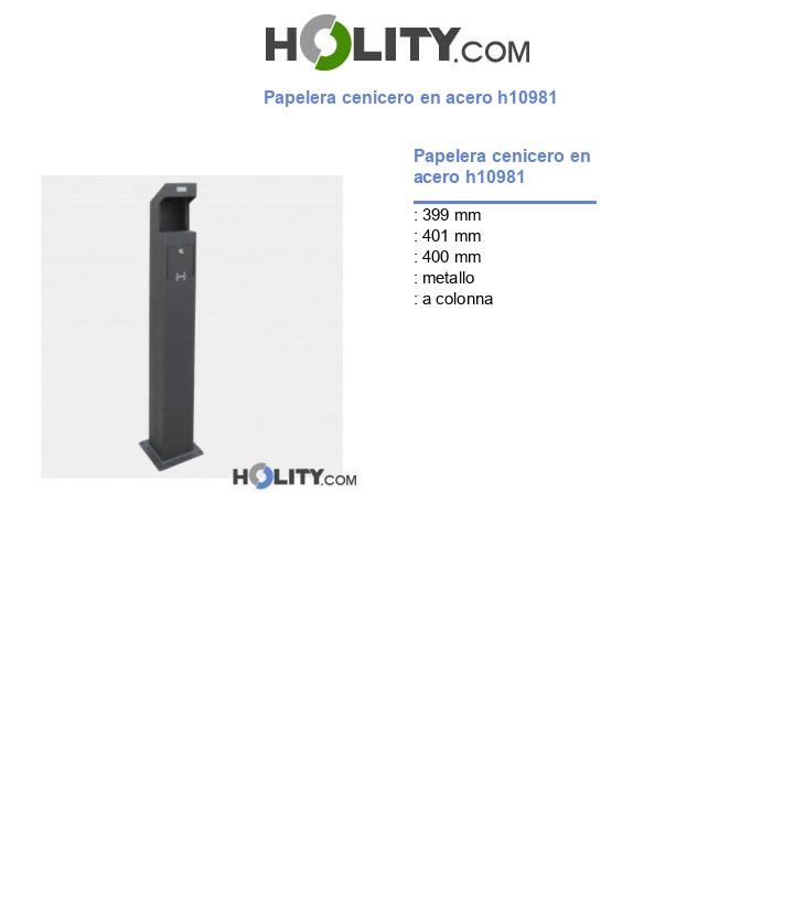 Papelera cenicero en acero h10981