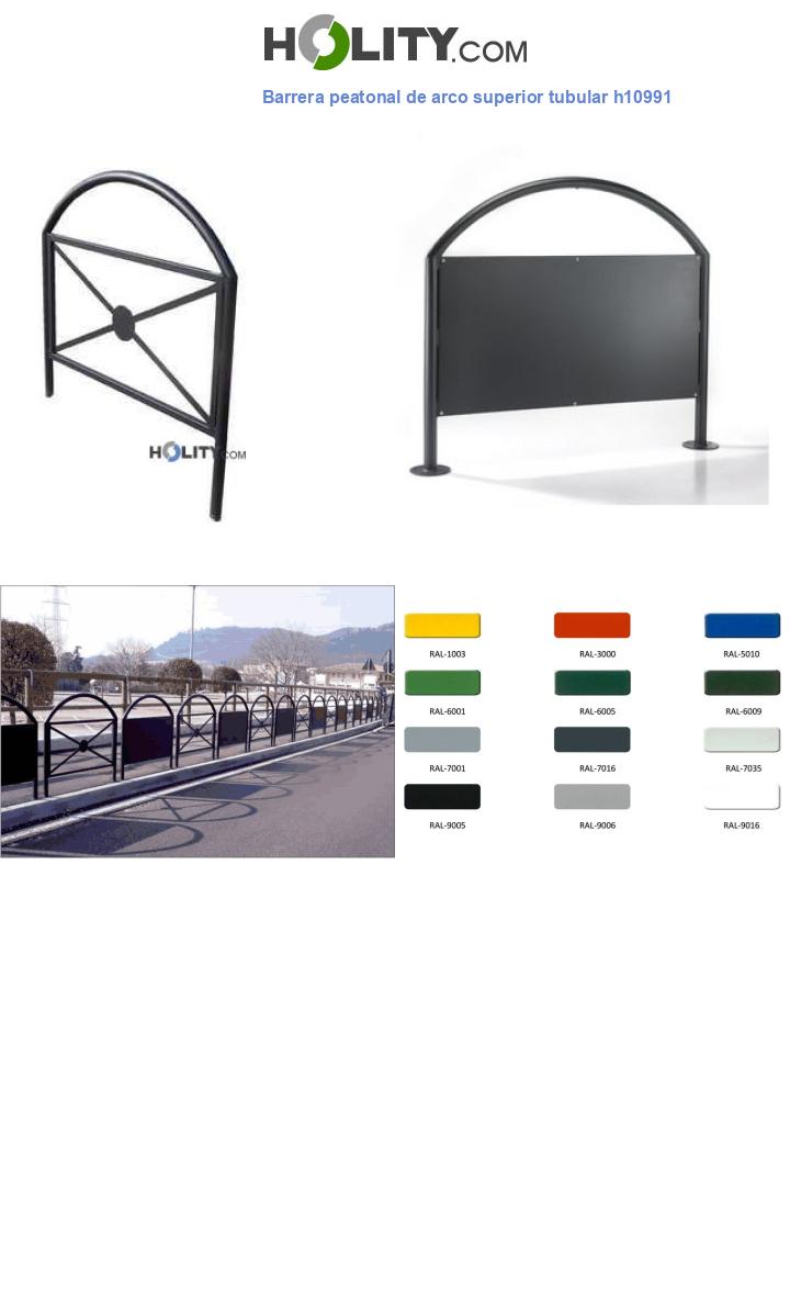 Barrera peatonal de arco superior tubular h10991