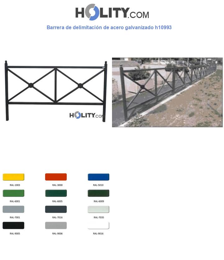 Barrera de delimitación de acero galvanizado h10993