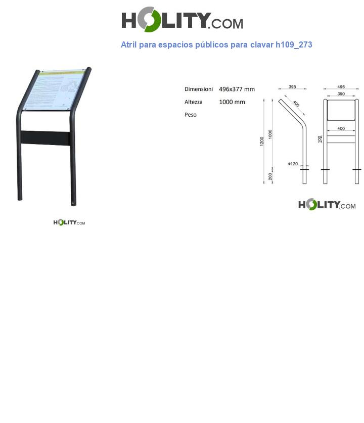 Atril para espacios públicos para clavar h109_273