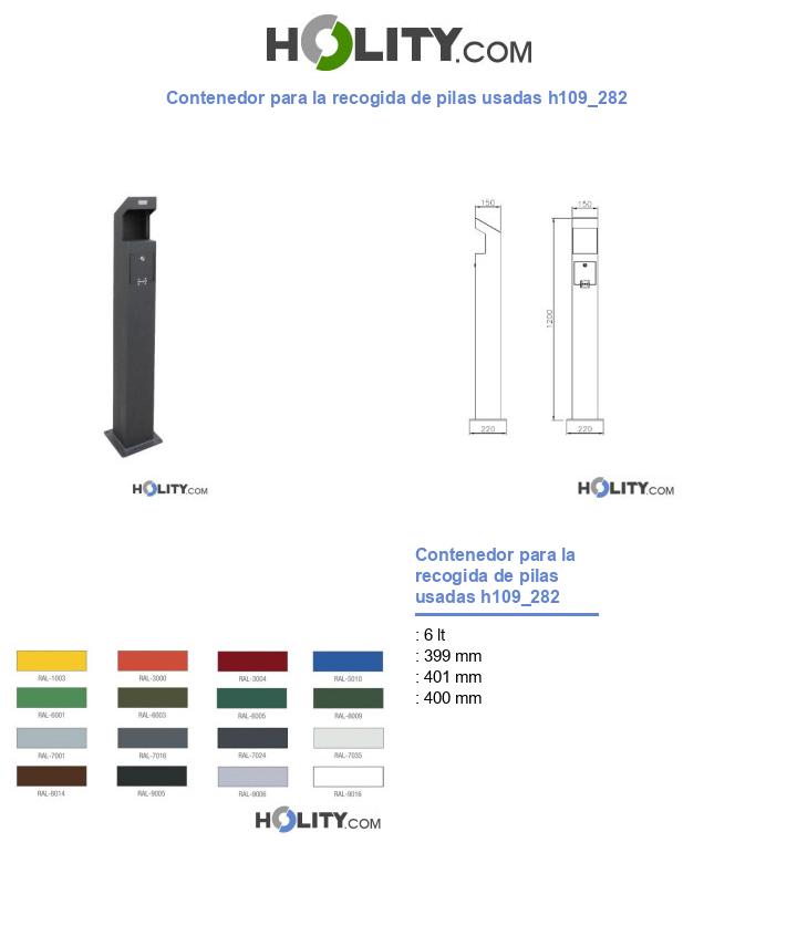 Contenedor para la recogida de pilas usadas h109_282