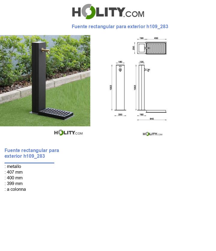 Fuente rectangular para exterior h109_283