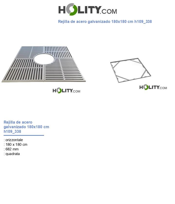Rejilla de acero galvanizado 180x180 cm h109_338