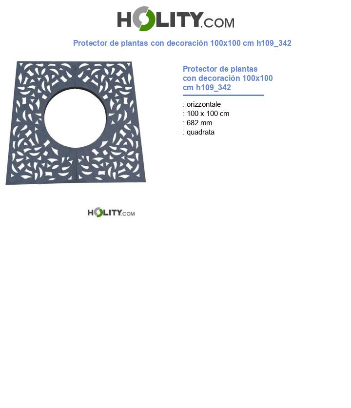 Protector de plantas con decoración 100x100 cm h109_342