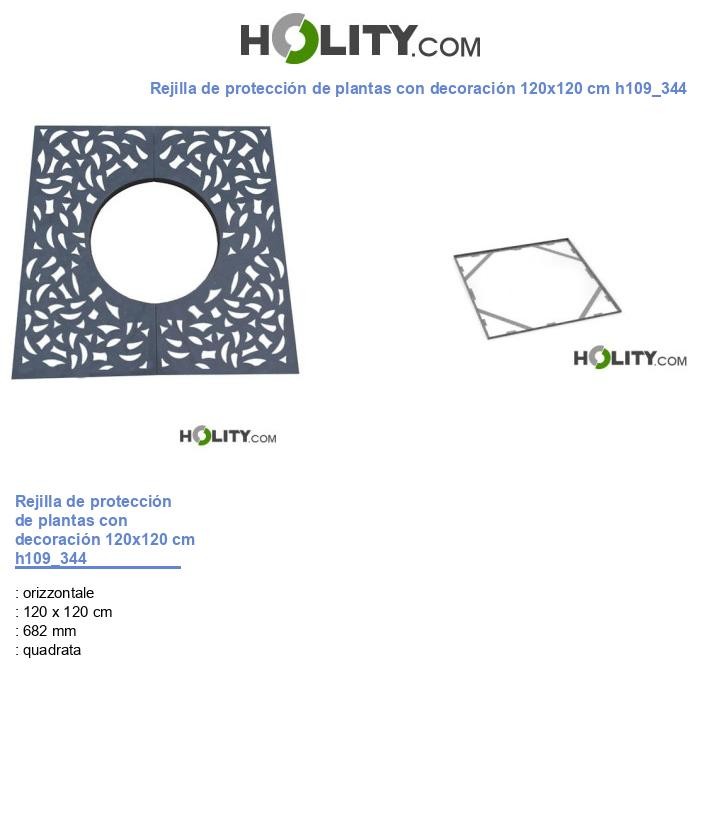 Rejilla de protección de plantas con decoración 120x120 cm h109_344